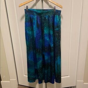 Blue and Green Maxi Skirt